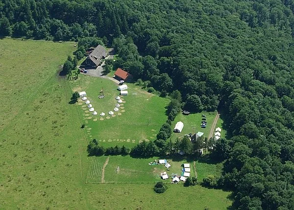 Luftaufnahme Zeltplatz am Buchschirm